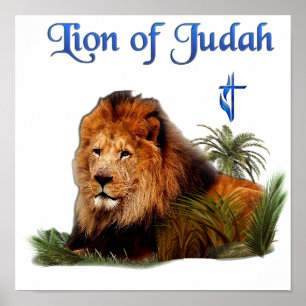 Lion Judah Christelijke giften Poster