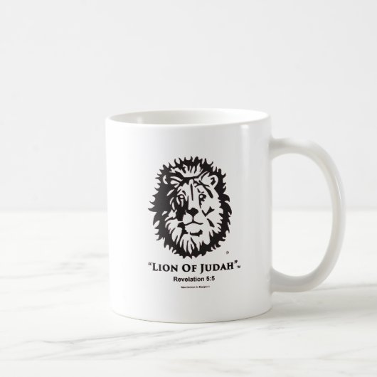 "Lion Judah" Coffee Mok met zwarte logo (Rechts)