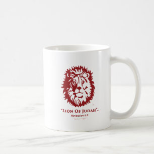 "Lion Judah" Coffee Mok w/Cherry Red logo