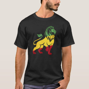 Lion Judah Cool Reggae Rasta Ethiopia Jamaica D T-shirt