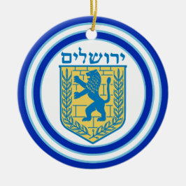 Lion Judah Emblem Jerusalem Hebrew Keramisch Ornament