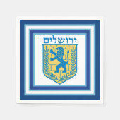 Lion Judah Emblem Jerusalem Hebrew Servetten (Voorkant)
