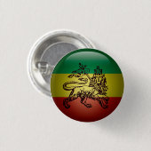 Lion Judah Ethiopia Pin Ronde Button 3,2 Cm (Voorkant /achterkant)
