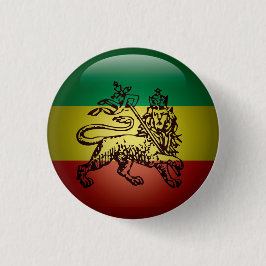 Lion Judah Ethiopia Pin Ronde Button 3,2 Cm