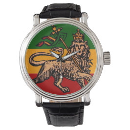 Lion Judah Ethiopian Flag Horloge