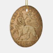 Lion Judah Haile Selassie I Jah Rastafari HIM  Keramisch Ornament (Rechts)