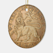Lion Judah Haile Selassie I Jah Rastafari HIM  Keramisch Ornament (Links)
