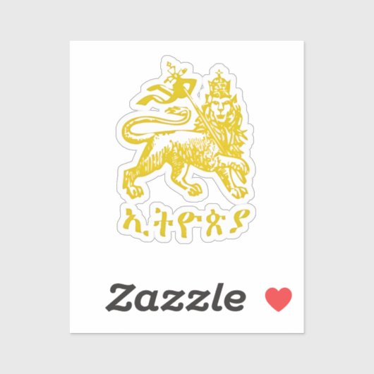 Lion Judah Haile Selassie I Jah Rastafari HIM  Sticker (Vel)