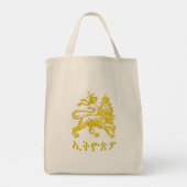 Lion Judah Haile Selassie I Jah Rastafari HIM Tote Bag (Achterkant)