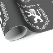 Lion Judah Joodse Pride Israel Flag Jerusalem Cadeaupapier (Rol Hoek)