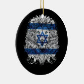 Lion Judah Joodse Pride Israel Flag Jerusalem H Keramisch Ornament (Rechts)
