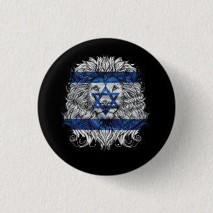 Lion Judah Joodse Pride Israel Flag Jerusalem H Ronde Button 3,2 Cm