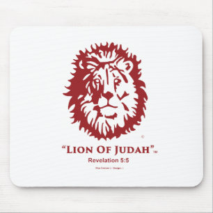 "Lion Judah" Muismat Cherry Red logo