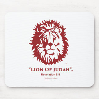 "Lion Judah" Muismat Cherry Red logo