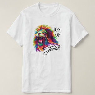 Lion Judah Multicolor Christelijk Biblical T-shirt
