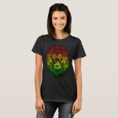 Lion Judah Rastafarian Ethiopian Lion  Reggaeton P T-shirt (Voorkant volledig)