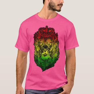Lion Judah Rastafarian Ethiopian Lion - Reggaeton T-shirt
