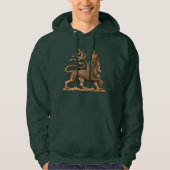 Lion Judah Tripe Jah Rastafari Reggae Rasta Roots  Hoodie (Voorkant)