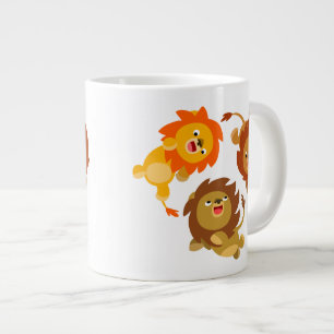 Lion Jumbo-Mok zonder gewicht Cute Weightless Cart Grote Koffiekop