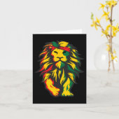 Lion Juneteenth Cool Black History African America Kaart (Gele Bloem)