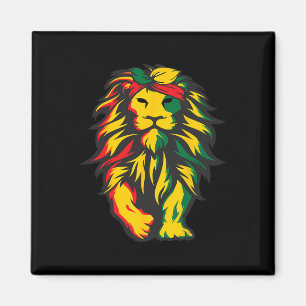 Lion Juneteenth Cool Black History African America Magneet