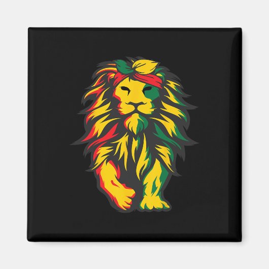 Lion Juneteenth Cool Black History African America Magneet (Voorkant)