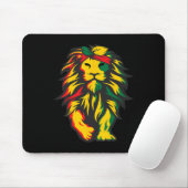 Lion Juneteenth Cool Black History African America Muismat (Met muis)