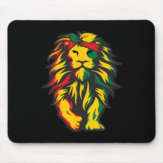 Lion Juneteenth Cool Black History African America Muismat (Voorkant)