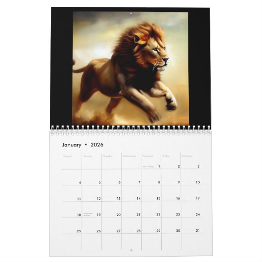 Lion Kalender (Jan 2026)