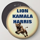 Lion Kamala Harris Button (Voorkant /achterkant)