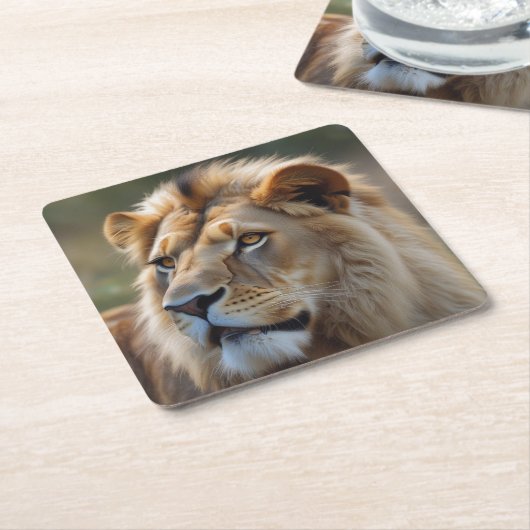 Lion Kartonnen Onderzetters (Schuin)