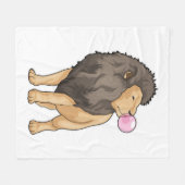 Lion Kauwgom Fleece Deken (Voorkant (Horizontaal))