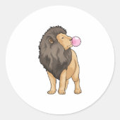 Lion Kauwgom Ronde Sticker (Voorkant)