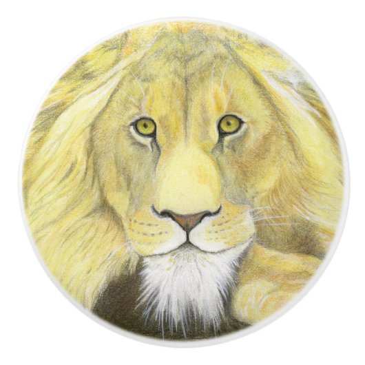 Lion Keramische Knop (Voorkant)