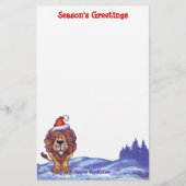 Lion Kerstmis Briefpapier (Voorkant)