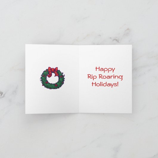 Lion Kerstmis Feestdagen Kaart (Binnen)