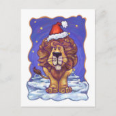 Lion Kerstmis Feestdagenkaart (Voorkant)