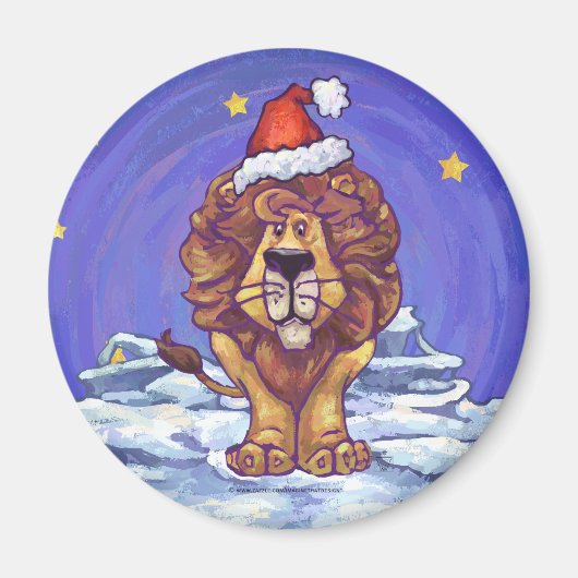 Lion Kerstmis Magneet (Voorkant)