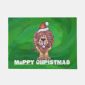Lion Kerstmis op groen Deurmat (Voorkant)
