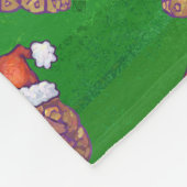 Lion Kerstmis op groen Fleece Deken (Hoek)