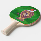 Lion Kerstmis op groen Tafeltennisbatje (Voorkant Gekanteld)