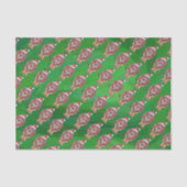 Lion Kerstmis op groen Tissuepapier (Voorkant)