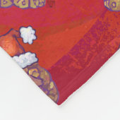 Lion Kerstmis op rood Fleece Deken (Hoek)