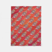 Lion Kerstmis op rood Fleece Deken (Voorkant)