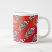 Lion Kerstmis op rood Grote Koffiekop (Rechts)