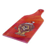 Lion Kerstmis op rood Snijplank (Hoek)
