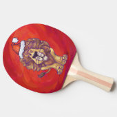 Lion Kerstmis op rood Tafeltennisbatje (Zijkant)