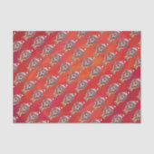 Lion Kerstmis op rood Tissuepapier (Voorkant)