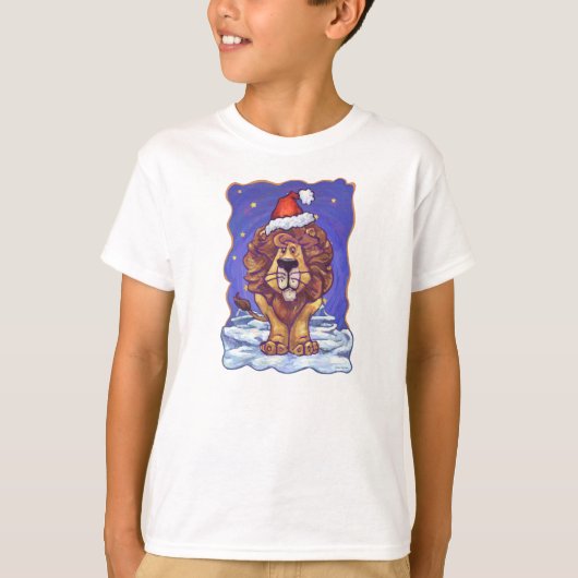Lion Kerstmis T-shirt (Voorkant)