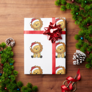 Lion Kerstmis Winterdieren Lons Cadeaupapier